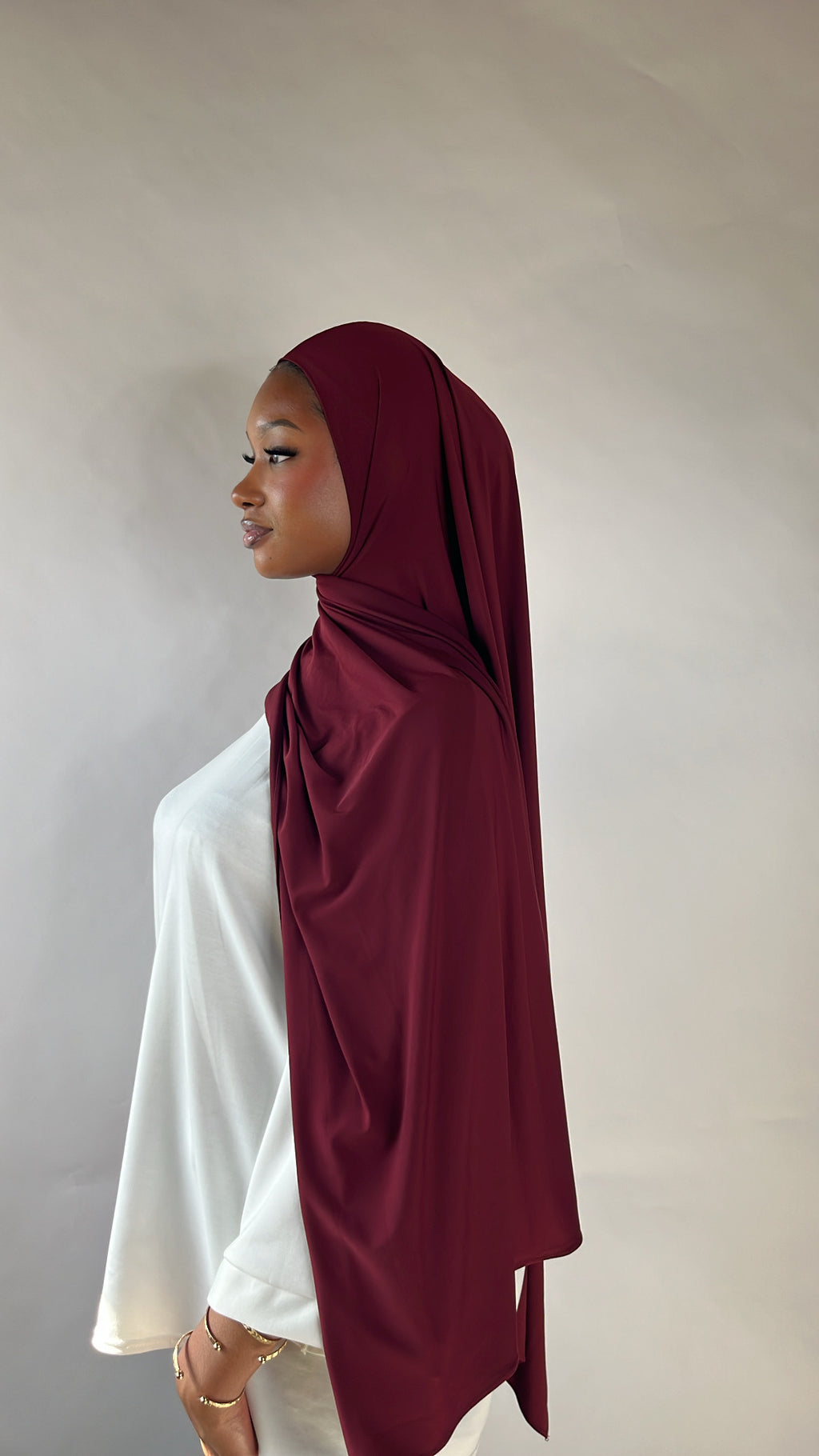 Burgundy - Premium Jersey Hijab
