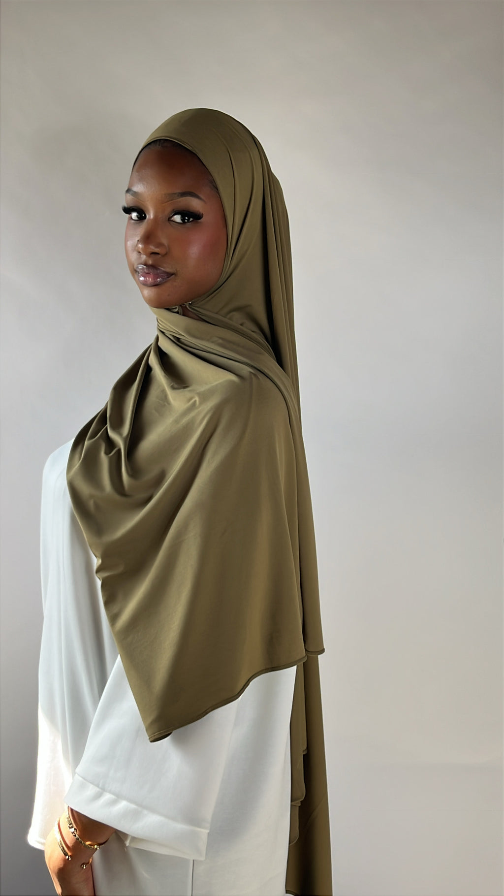 Olive Green - Premium Jersey Hijab