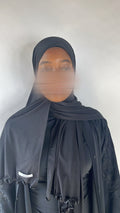 Black - Premium Jersey Ruffle Hijab
