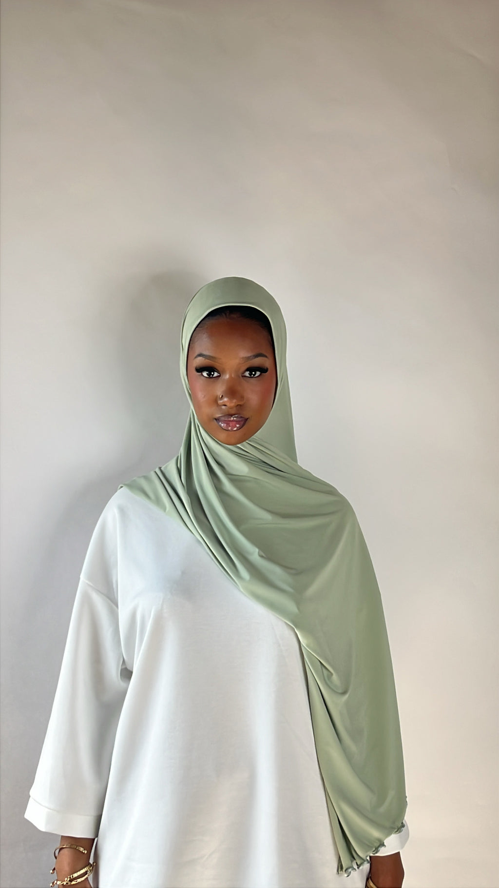 Matcha - Premium Jersey Ruffle Hijab