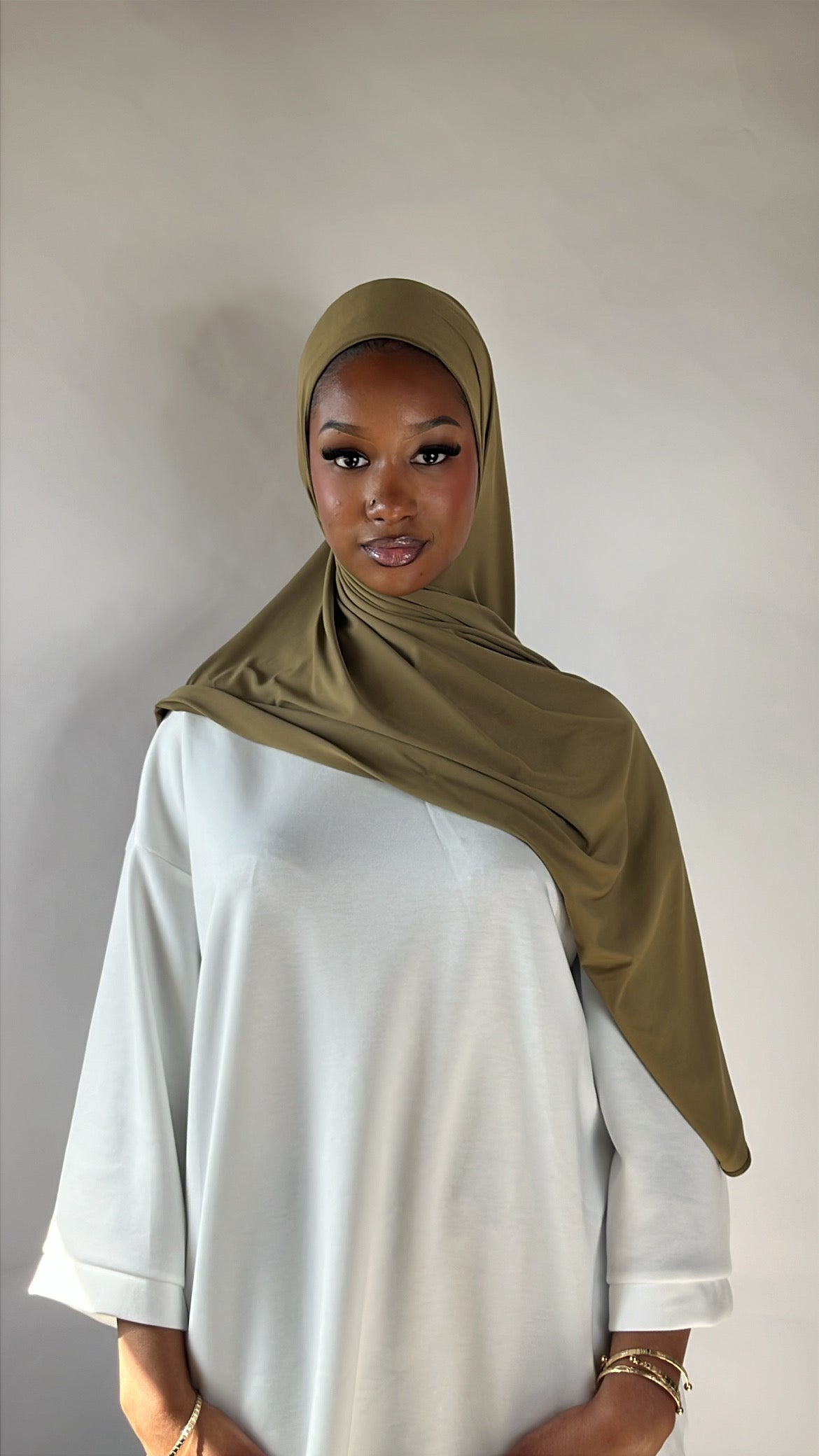 Olive Green - Premium Jersey Hijab